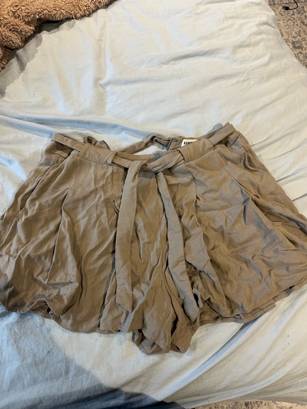 Sunday Best Brown Tie-Waist Women's Shorts
